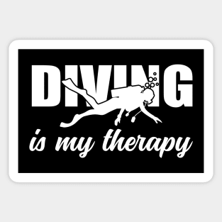 Diving Is My Therapy – Scuba Diver Sticker